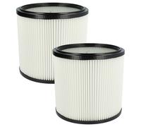 vhbw Lot de 2x filtres à cartouche compatible avec Starmix GS 3078 PZ, 2078 PZ aspirateur - Filtre plissé, polyester