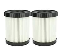 vhbw Lot de 2x filtres à cartouche remplacement pour Bosch 3165140917940, 2 608 000 663, 1 600 A01 1RT pour aspirateur à sec ou humide - Filtre plissé, papier/plastique, blanc