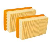 vhbw Lot de 2x filtres plissé plat remplacement pour Kärcher 2.863-005.0, KFI 4410 pour aspirateur - Élément filtrant