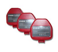 vhbw lot de 3 batteries Ni-MH 3000mAh pour outils 8411DWA, 8411DWH, 8411DWHE, 8412D, 8412DH, 8412DW. Remplace: Makita 1200, 1201, 1201A, 1202, 1202A.
