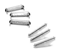 vhbw Lot de 3x bloc-couteaux, 3x grille de rasoir avec cadre compatible avec Remington MS3-2700, MS3-3000, MS3-3500, MS3-3700 rasoir, noir / argent
