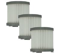 vhbw Lot de 3x filtres à cartouche compatible avec AEG TORNADO TOP5-21TG, TOP5-18IW, TOP5-14EB aspirateur à sec ou humide - Filtre plissé