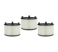 vhbw Lot de 3x filtres à cartouche compatible avec Bosch AdvancedVac 20 aspirateur à sec ou humide - Filtre plissé, papier/plastique, blanc