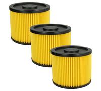 vhbw Lot de 3x filtres à cartouche compatible avec Einhell HPS 1300/1, PB-NT 1250, NTS 1500, H-NS 1250, RT-VC 1500 aspirateur - Filtre plissé