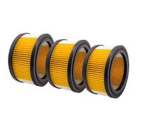 vhbw Lot de 3x filtres à cartouche compatible avec Kärcher WD 5.200 MP, WD 5.220 MP, WD 5.260, WD 5.270 aspirateur à sec ou humide - Filtre plissé
