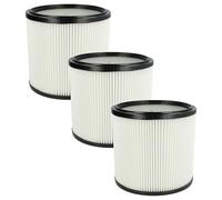 vhbw Lot de 3x filtres à cartouche compatible avec Starmix GS 3078 PZ, 2078 PZ aspirateur - Filtre plissé, polyester