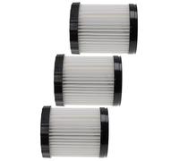 vhbw Lot de 3x filtres à cartouche remplacement pour Bosch 3165140917940 pour aspirateur à sec ou humide - Filtre plissé, papier / plastique, blanc