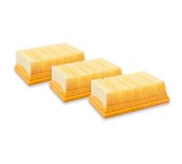 vhbw Lot de 3x filtres plissé plat compatible avec Kärcher WD6 P Premium, WD5 Premium Renovation Kit aspirateur - Élément filtrant