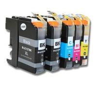 vhbw Lot de 5 cartouches d'encre à puce pour Brother MFC-J4410DW. Remplace: LC125, LC127. G