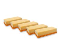vhbw Lot de 5x filtres plissé plat compatible avec Hilti VC 60 U, VC 60L-X, VC 60M-X aspirateur - Élément filtrant