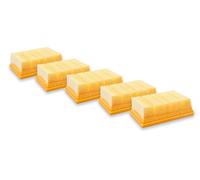 vhbw Lot de 5x filtres plissé plat compatible avec Kärcher WD6 P Premium Renovation Kit aspirateur - Élément filtrant