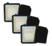 vhbw Lot de 6 filtres compatible avec AEG FX9-1-MBM aspirateur - filtre HEPA, filtre pré-moteur