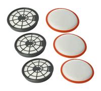 vhbw Lot de 6 filtres compatible avec Dirt Devil DD2620-6, DD2620-7, DD2620-4, DD2620-5, DD2620-8 aspirateur - filtre d'échappement, filtre protection moteur