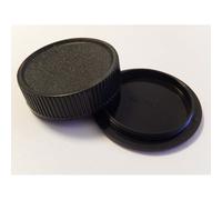 vhbw Lot de bouchons pour objectif compatible avec Contax appareil photo - Cache arrière et de boîtier noir