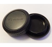 vhbw Lot de bouchons pour objectif compatible avec Fuji / Fujifilm X-A1, X-E1, X-E2, X-M1 appareil photo - Cache arrière et de boîtier, noir