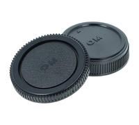 vhbw Lot de bouchons pour objectif compatible avec Olympus OM-1, OM-10, OM-2, OM-4, OM-4TI appareil photo - Cache arrière et de boîtier, noir