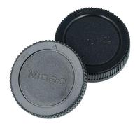 vhbw Lot de Bouchons pour Objectif Compatible avec Panasonic Lumix DMC-G3 | DMC-G1, 25mm, DMC-G2 appareil photo - Cache arrière et de boîtier noir