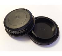 vhbw Lot de bouchons pour objectif compatible avec Pentax K-7, K-x, K-m, K-R appareil photo - Cache arrière et de boîtier noir