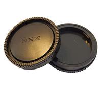 vhbw Lot de Bouchons pour Objectif Compatible avec Sony Carls Zeiss Sonnar T* E24mm F1,8 Appareil Photo - Cache arrière et de boîtier, Noir