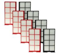 vhbw Lot de filtres Compatible avec Zehnder ComfoD 250, 225, 200 Appareil de Ventilation - Filtre à air G4 / F7 (8 pcs), Blanc/Rouge/Noir
