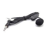 vhbw Micro-Cravate pour téléphone Portable, Smartphone - Microphone clipsable avec fiche Jack 3,5 mm, Noir