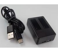 vhbw Micro USB Chargeur double pour appareil photo GoPro Hero 5, CHDHX-501, ASST1 pour batterie de type AHDBT-501.