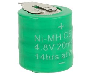 vhbw NiMH Pile Bouton (20mAh, 4,8V, NiMH)