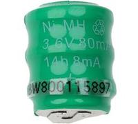 vhbw Pile bouton NiMH de remplacement Type 3/V80H 2 épingles 80mAh 3,6V pour modélisme