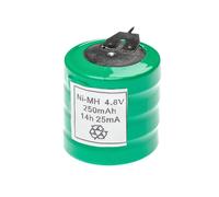vhbw NiMH pile bouton de remplacement pour type V250H 3 épingles 250mAh 4,8V convient pour les batteries de modélisme etc.