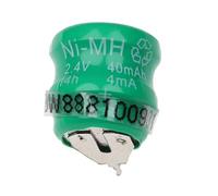 vhbw NiMH pile bouton de remplacement pour type V40H 2 épingles 40mAh 2,4V convient pour les batteries de modélisme etc.