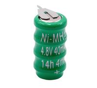 vhbw NiMH pile bouton de remplacement pour type V40H 2 épingles 40mAh 4,8V convient pour les batteries de modélisme etc.