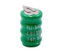 vhbw NiMH pile bouton de remplacement pour type V80H 2 épingles 80mAh 4,8V convient pour les batteries de modélisme etc.