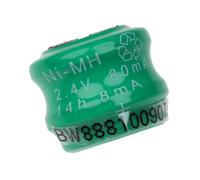 vhbw NiMH pile bouton de remplacement pour type V80H 3 épingles 80mAh 2,4V convient pour les batteries de modélisme etc.