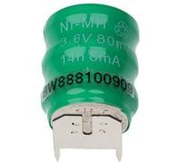 vhbw NiMH Pile Bouton de Remplacement pour Type V80H 3 épingles 80mAh 3,6V Convient pour Les Batteries de modélisme etc.