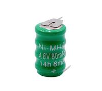 vhbw NiMH pile bouton de remplacement pour type V80H 3 épingles 80mAh 4,8V convient pour les batteries de modélisme etc.