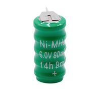 vhbw NiMH pile bouton de remplacement pour type V80H 3 épingles 80mAh 6V convient pour les batteries de modélisme etc.