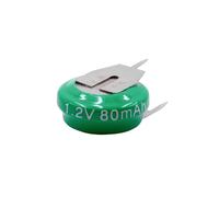 vhbw NiMH pile bouton de remplacement pourment 3 épingles type V80H 80mAh 1,2V convient pour les batteries de modélisme etc.