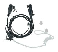 vhbw Oreillette Compatible avec HYT PD605 | PD602G radio talkie-walkie avec microphone Push-to-Talk, câble acoustique transparent