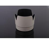 vhbw Pare-Soleil Compatible avec Canon EF 70-200mm f/2.8L is USM Objectif 77mm - Cache Blanc/Gris, Plastique, Tulipe, 11,3 cm