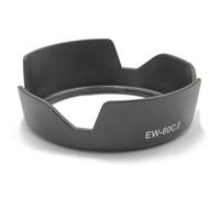 vhbw Pare-Soleil Compatible avec Canon EF-S 18-55mm f/3.5-5.6 II USM Objectif 58mm - Cache Noir, Plastique, Tulipe, 8,4 cm