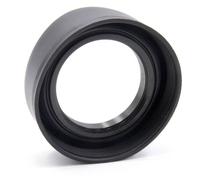 vhbw Pare-soleil compatible avec Panasonic HC-X900, HC-X800,, HC-X929 objectif 49mm caméra - Cache noir, caoutchouc, rond, 7,4 cm
