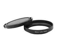 vhbw Pare-soleil compatible avec Panasonic Lumix G, G1, GF1, GH1 objectif filetage 46mm - Cache, noir