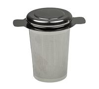 vhbw Passe-thé compatible avec Vorwerk Thermomix TM5, TM6 robot de cuisine - Infuseur avec couvercle, acier inoxydable, pour 1-2,2 litre, argent