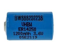 vhbw Pile au Lithium ER14250 Remplacement pour ER3S, ER4, LS14250, LS3, T04/41, T04/51 - Pile spéciale (1200mAh, 3,6V, Li-SOCl2)
