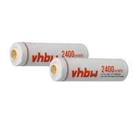 vhbw Piles Rechargeables AA Mignon (AA), 2 pcs pour Divers appareils (650mAh, 3,7V, Li-ION)