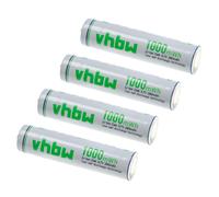 vhbw Piles rechargeables micro AAA, 4 pcs pour divers appareils (280mAh, 1,5V, Li-ion)