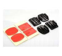 vhbw Plaque de montage compatible avec GoPro Hero 7 Black, 7 Silver, 7 White caméra d'action - autocollant, pour diverses surfaces (droite, incurvée)