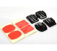 vhbw Plaque de montage compatible avec Sjcam SJ4000 WiFi, M20, M10, SJ4000 caméra d'action - autocollant, pour diverses surfaces (droite, incurvée)