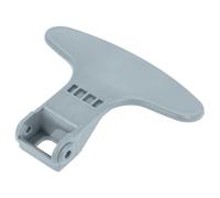 vhbw Poignée compatible avec Beko 7159841100, 7155341300, 7152741100, 7154182000, 7150281300 machine à laver plastique gris