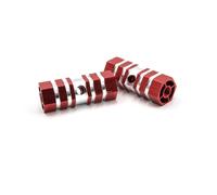 Vhbw Repose-Pieds Pour Vélo, Bmx, Vtt - Pegs De 6,6 X 2,5 Cm, Rouge